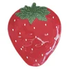 Strawberry-shaped platter, porcelain, 30.5 x 25.5 cm, Jardin des Frai