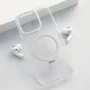 Maska za iPhone 16 Pro Max Berlia Clear Bracket Magnetic srebrna
