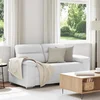vidaXL Dvosed kavč bel 160x81x84 cm umetno usnje