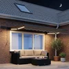 Ručni okvir tende s LED-ima Sivosmeđa 3,5 x 2 m