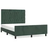 Vidaxl Posteljni okvir brez vzmetnice temno zelen 140x190 cm žamet