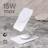 Kućni punjač Wireless 15W rotirajuci beli