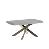 Itamoby ITAMOBY Volantis (90x160/420 cm) - siva, barva nog: bela, rjava - raztegljiva jedilna miza, (20842549)