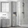 Set ormarića za kupaonicu TULUM Siva Sonoma 37 x 31,5 x 203 cm