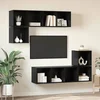 Komplet TV omaric 4 kos 37 x 37 x 142,5 cm Črna Orehovina