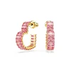 Swarovski Pozlačeni uhani v obliki srca z roza cirkoni Swarovski Matrix 5706340