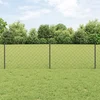 Ograda od lančanih veza s postom 25 x 0,6 m Siva Mreža