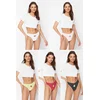 Trendyol Multicolor 5-Pack 100% Cotton Fruit Printed Thong Knitted Panties