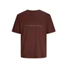 JACK & JONES Majica JJEStar čokolada/bela