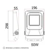 LED REFLEKTOR FL50W-08 4000K IP65