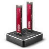Priključna/klonirna postaja AXAGON za 2x M.2 NVMe SSD / ADSA-M2C / USB-C / USB 3.2 Gen2 / AC adapte