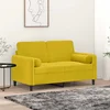 Ukrasni jastuci 2 kom žute O 15 x 50 cm baršunasti