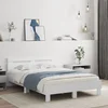 Okvir za krevet s uzglavljem i LED bijeli 135x190 cm