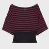 Cropp - Prugasta bluza - bordo