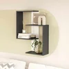 HANAH HOME Zidna polica Lisbon Anthracite White