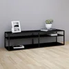 TV ormarić crni 160 x 40 x 40,5 cm od kaljenog stakla