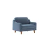 ATELIER DEL SOFA 1-Seat Sofa - fotelja Robin Loveseat Ocean Blue Walnut