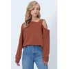 Trend Alacati Stili Ženska bluza Alc-X14574, Smeđa