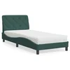Krevet s madracem tamnozeleni 90x200 cm baršunasti