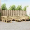 Set vanjskih sofa s jastukom 10 pcs Bijela i bež