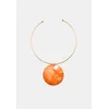 Stradivarius Choker Ogrlica S Efektom Sedefa Orange Os