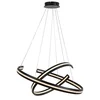 Rabalux Zadie LED luster 70 cm 80 W daljinski upravljač crna 72052