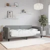 Dnevni krevet s madracem svjetlosivi 90 x 190 cm od tkanine