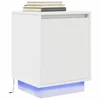 Vidaxl vidaXL Nočna omarica z LED lučko bela 38x34x50 cm