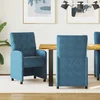 vidaXL Jedilni stoli s kolesi 2 pcs Modra 58 x 67 x 97 cm Žamet