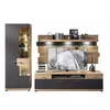 REGAL ZA DNEVNI BORAVAK grafitno siva, boja hrasta