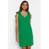 Trendyol Green Mini Woven Tie Bound Beach Dress