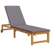 Vidaxl Ležalnik Rjava 202 x 53 x 89 cm Masiven les akacije