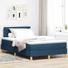 LED Box Spring Krevet s LED trakama Plava 120 x 200 cm tkanina