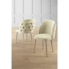 Hanah Home set trpezarijskih stolica Axle 8 kom, krem tkanina Babyface, hromirane metalne noge