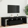 TV ormarić s LED svjetlima crni hrast 140x36,5x40 cm inženjerski drvo