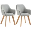 Homestar Jedilni stoli komplet 2 kosa 54x57x80 cm sivi