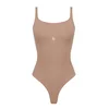 GOD SAVE QUEENS Bodi Second Skin Square-Neck Bodysuit svetlo rjava