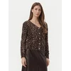 Morgan Pletena jopica 262-MLEA Rjava Slim Fit