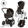 Cybex - Otroški voziček Balios S Lux z zložljivo košaro - Chocolate Brown (3v1)