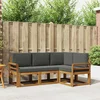 Set vanjskih sofa s jastukom 4 pcs Prirodna i antracit
