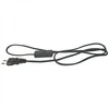 Priljučni PVC kabl sa prekidačem crni 2m 2×0,75mm S09272