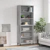 Visoka komoda siva sonome 69,5x32,5x180 cm konstruirano drvo