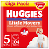 Huggies Little Movers Pelene gaćice Box, (5), 12-17kg, 104 komada