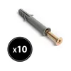 Handy zidni vložek + vijak - 10x80 mm - 10 kosov/paket