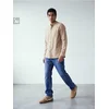 Sinsay - Pamučna slim fit košulja - BEŽ