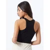 Womens Cropped Rib Top Black