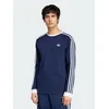 ADIDAS ORIGINALS Majica 3-STRIPES LONGSLEEVE temno modra / bela