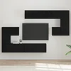 TV Jedinice Zidne 4 pcs Crni hrast Konstruirano drvo