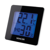 Sencor - Meteostanica sa LCD displejom i budilnikom 1xAA crna