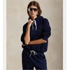 Polo Ralph Lauren za ženske. 211971698002 Zmanjšana majica iz flisa Shrunken Fit (XS), Priložnostno, Bombaž, Mornarica